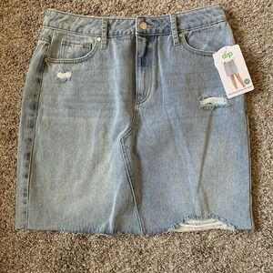 Jean Skirt Women's Size 10 High Waisted Denim NWT